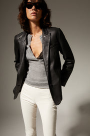 Black Leather Blazer