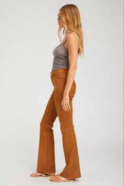 5 Pocket Suede Micro Flare