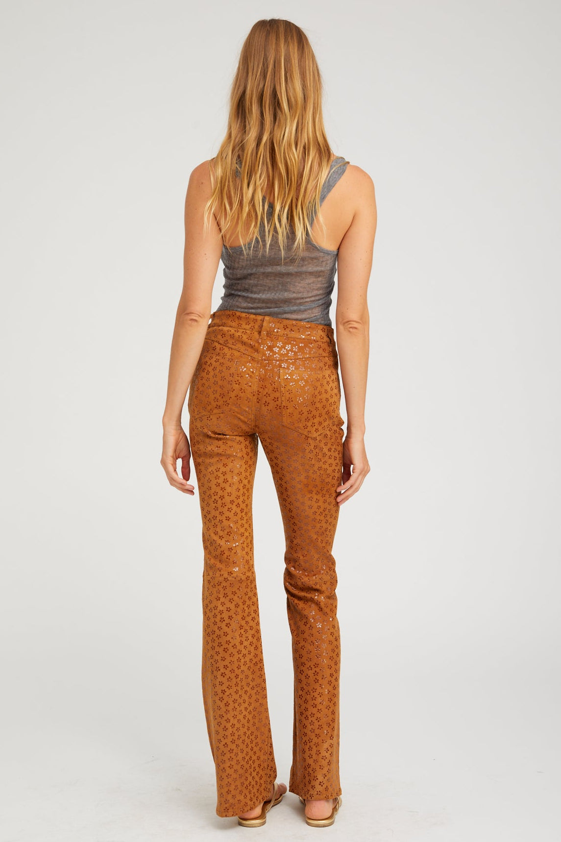 5 Pocket Suede Micro Flare