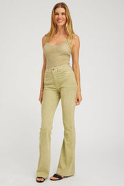 5 Pocket Suede Micro Flare