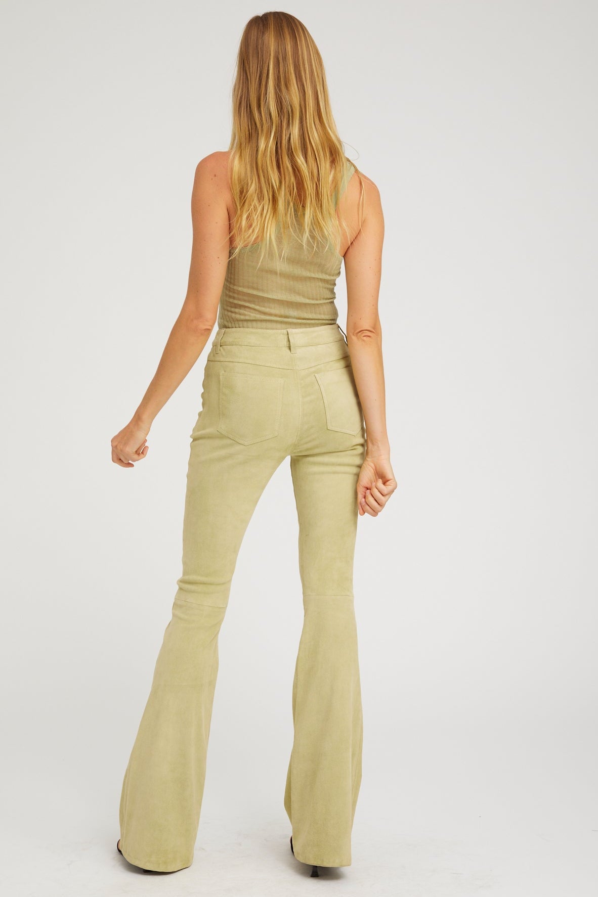 5 Pocket Suede Micro Flare
