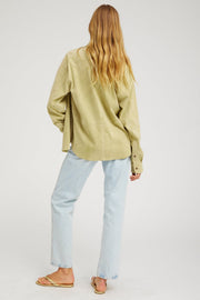 Elise Suede Button Down