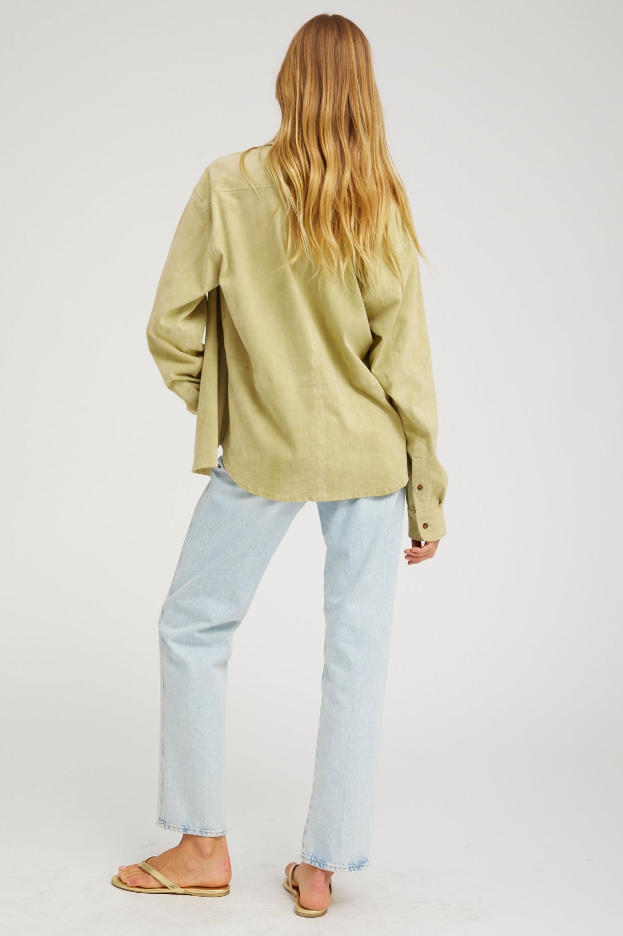 Elise Suede Button Down