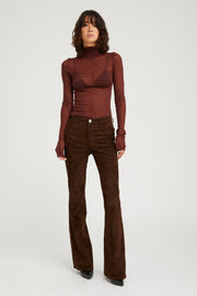 Americano Suede 5 Pocket Micro Flare