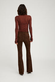 Americano Suede 5 Pocket Micro Flare