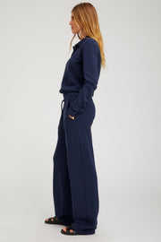 Cotton Terry Polo Sweatshirt