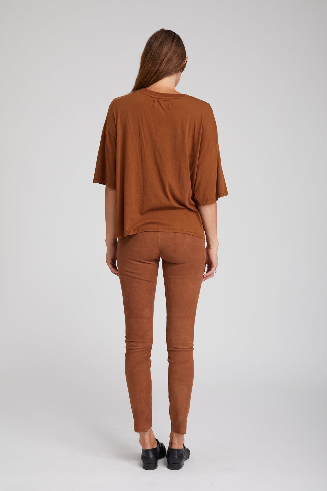 Dark Cognac Suede Ankle