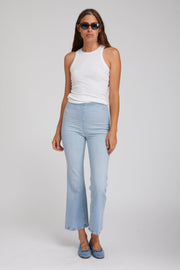 Francoise Crop Flare Denim Leggings