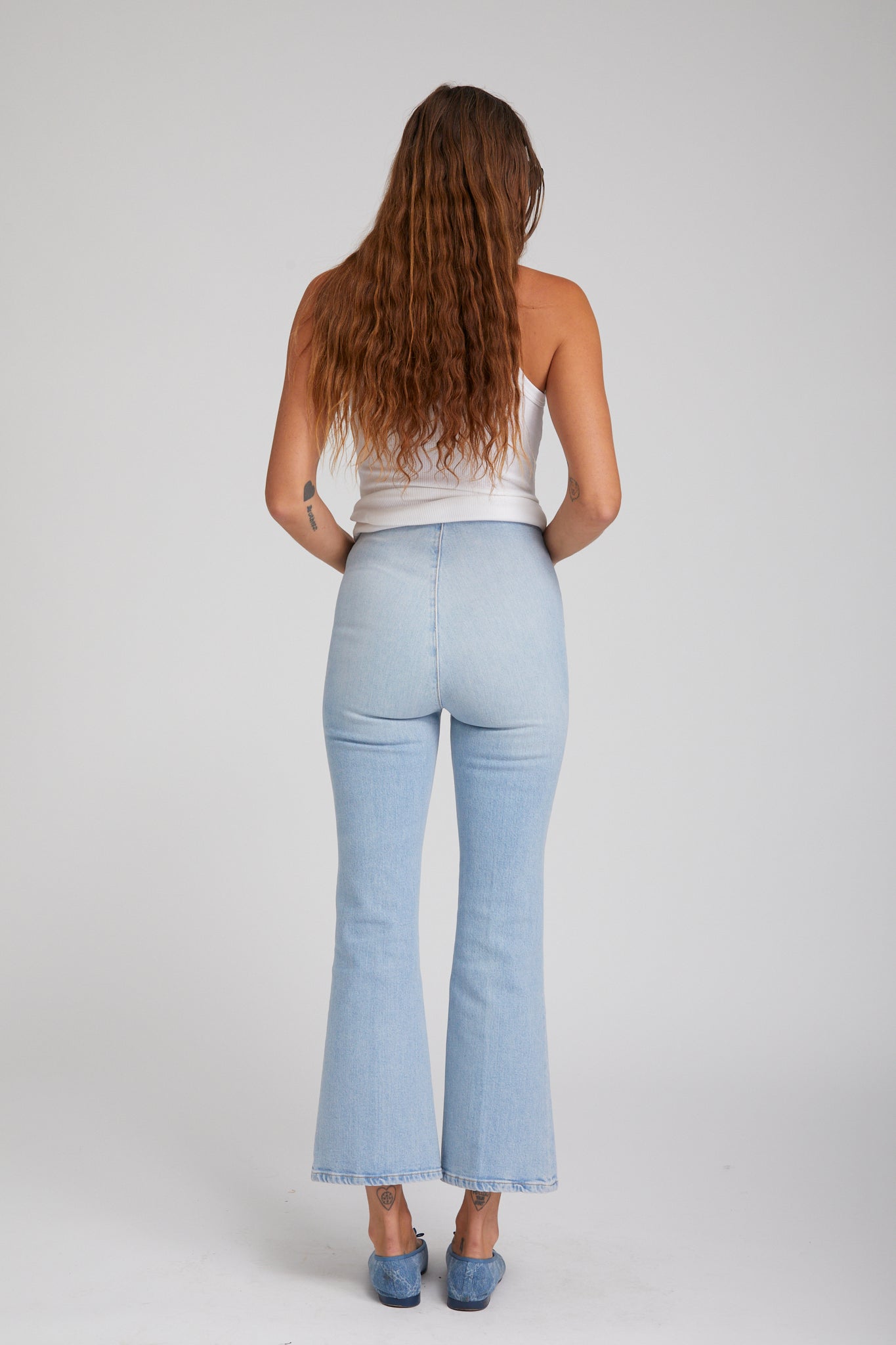 Francoise Crop Flare Denim Leggings
