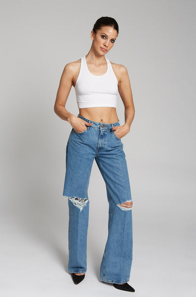 Josephine Distressed Baggy Denim