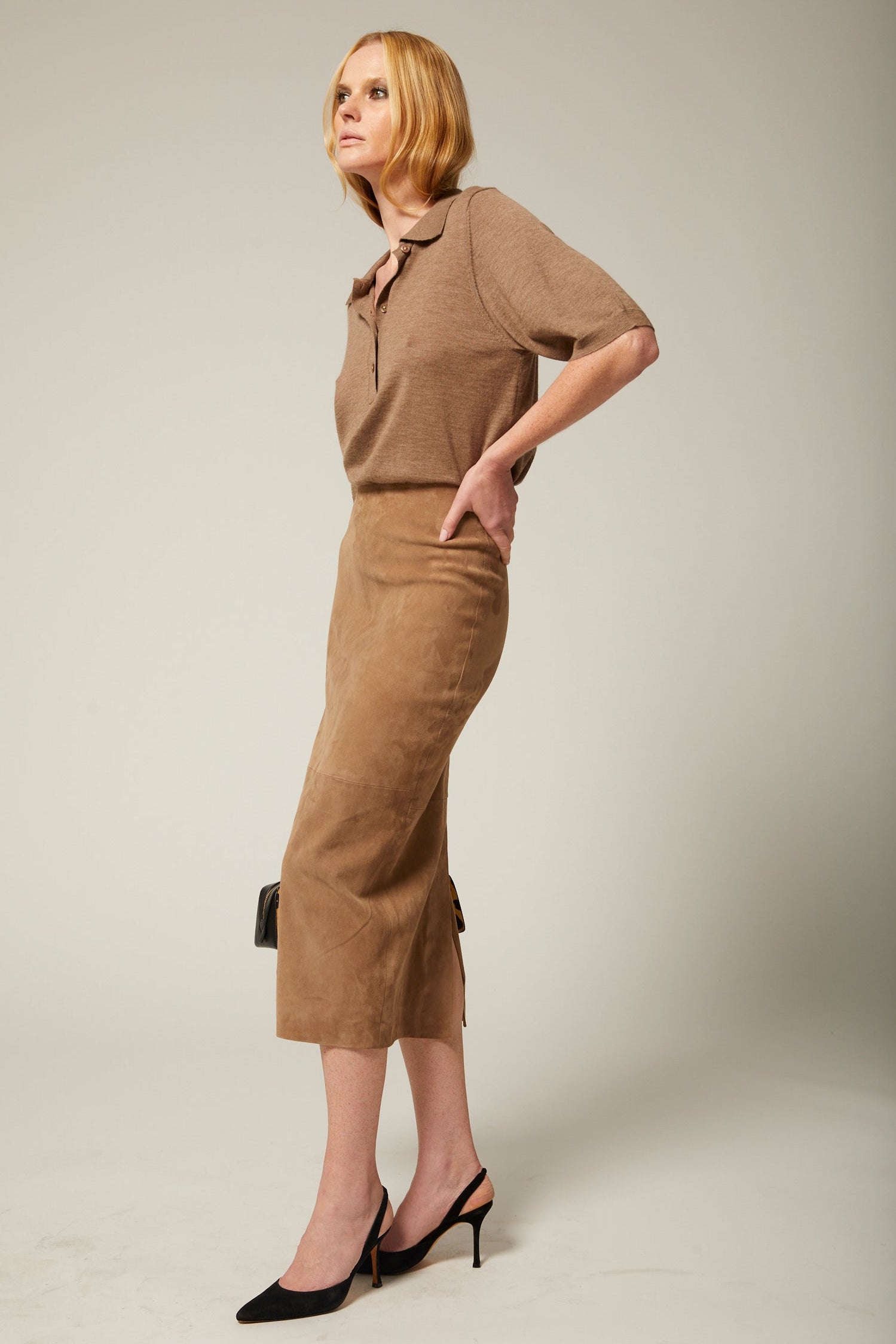 Carolyn Suede Tube Skirt
