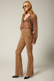 Mara Silk Chiffon Button Down