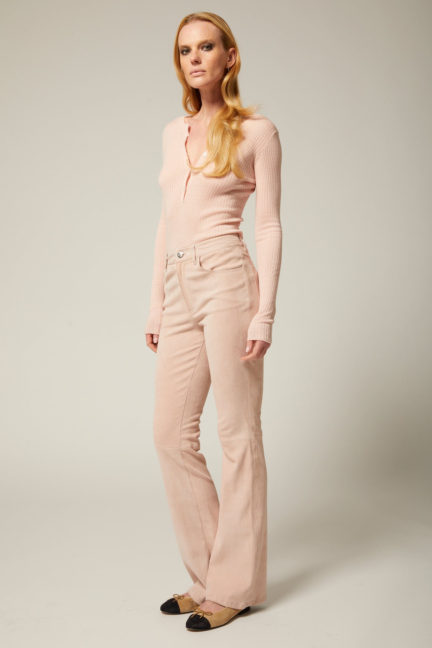 Suede 5 Pocket Micro Flare