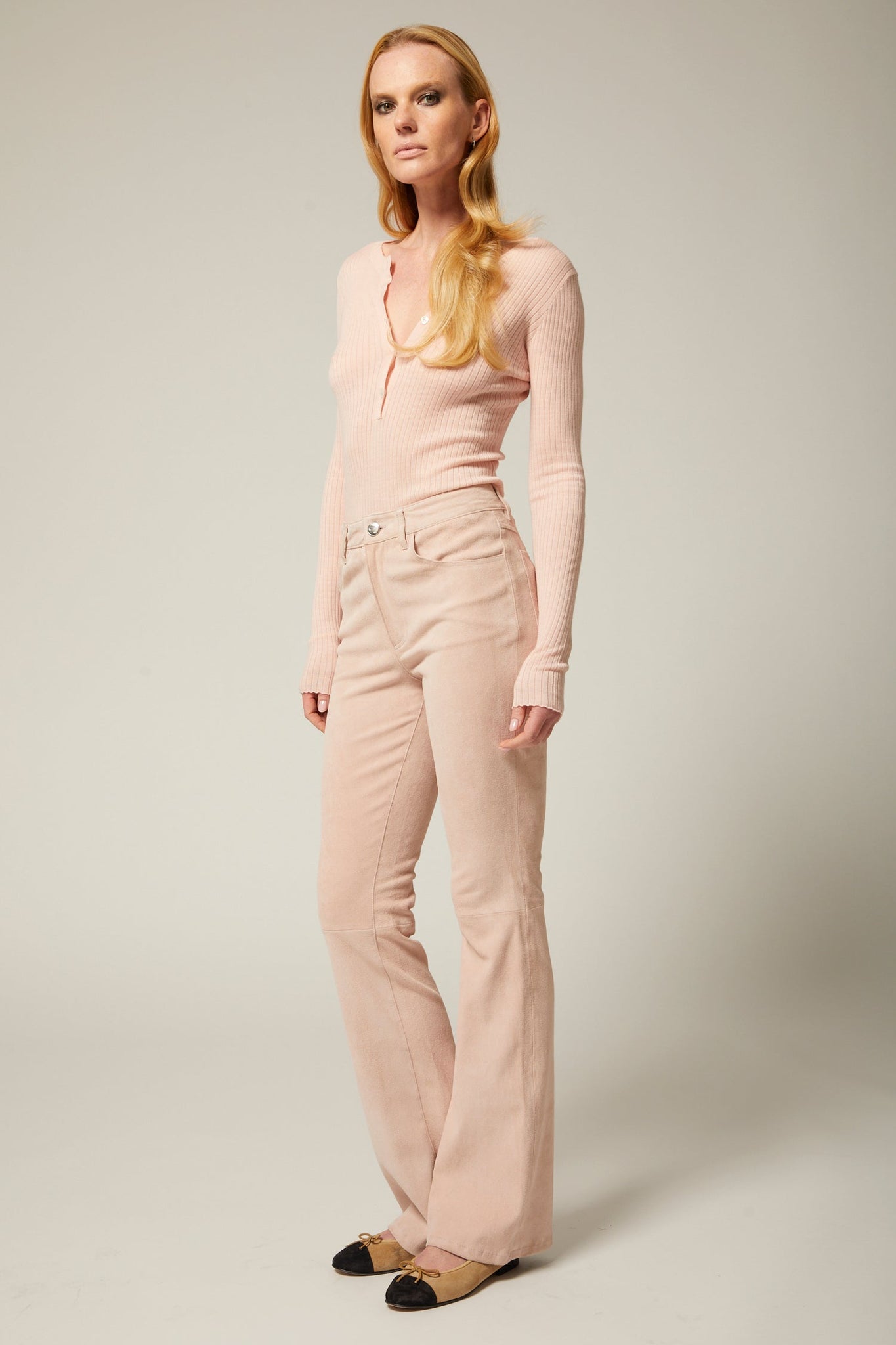 Suede 5 Pocket Micro Flare