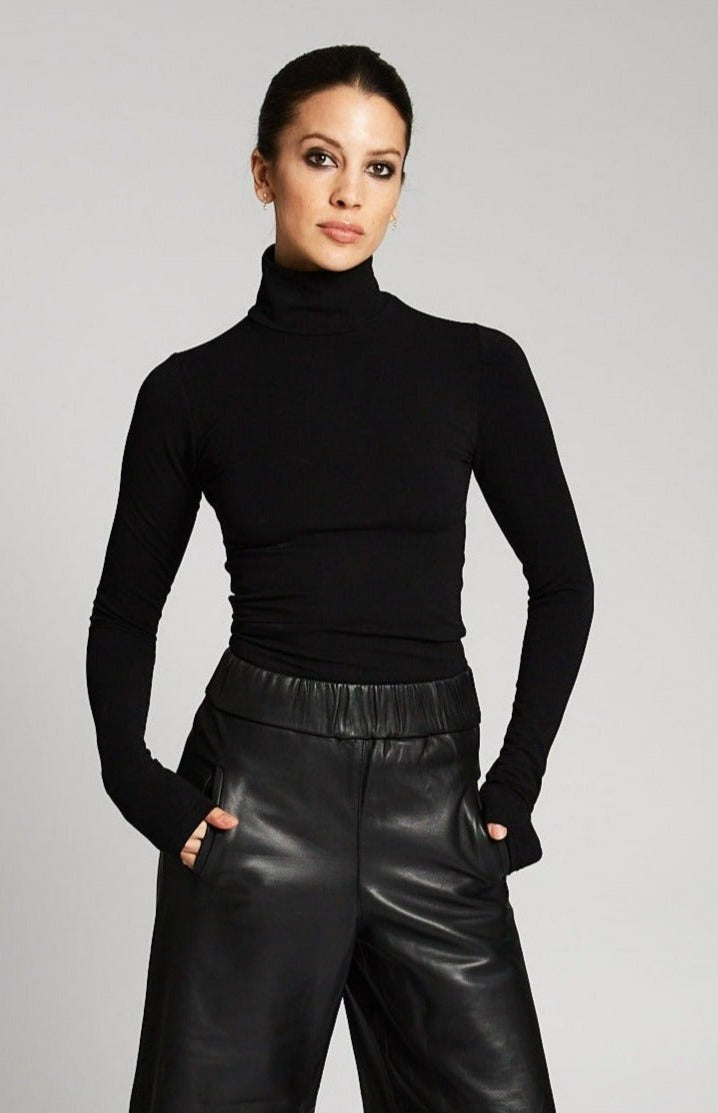 Black City Long Sleeve Turtleneck Tee