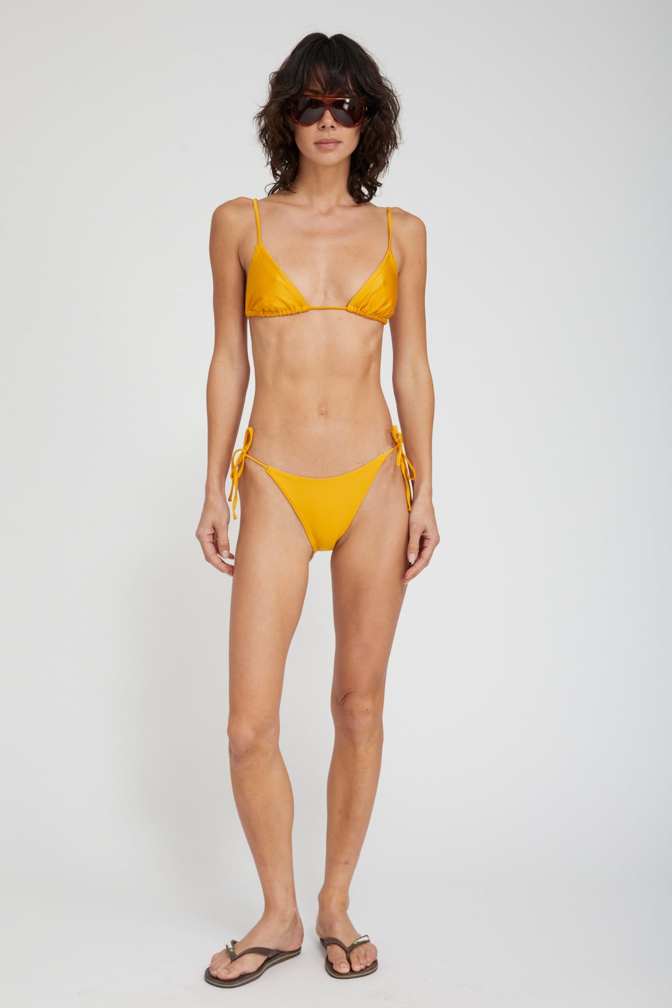 Yellow Triangle Bikini Top
