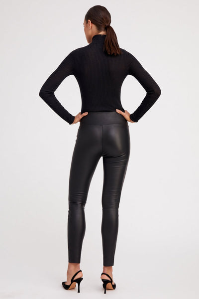 SPRWMN Ankle Leather Leggings in Black High Waist