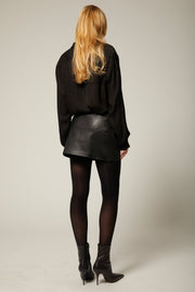 Leather Micro Mini Skirt