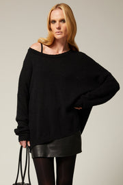 Cashmere Silk Off Shoulder Sweater