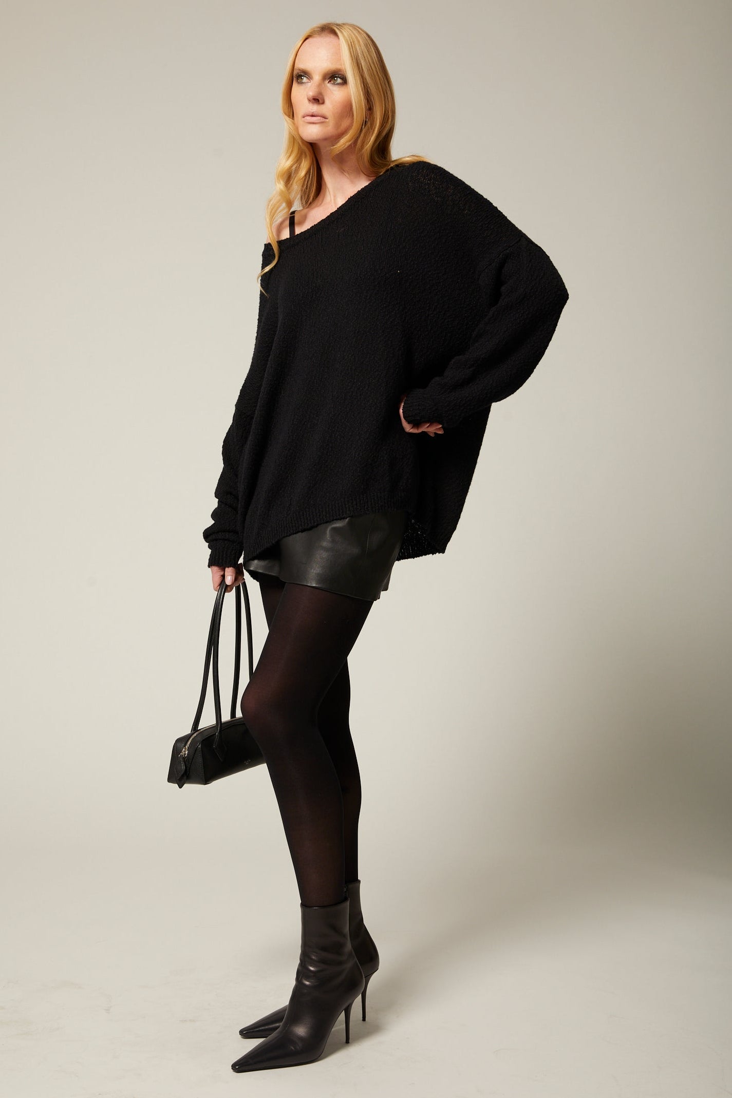 Cashmere Silk Off Shoulder Sweater
