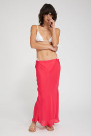 Lara Silk Chiffon Midi Skirt