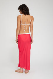 Lara Silk Chiffon Midi Skirt