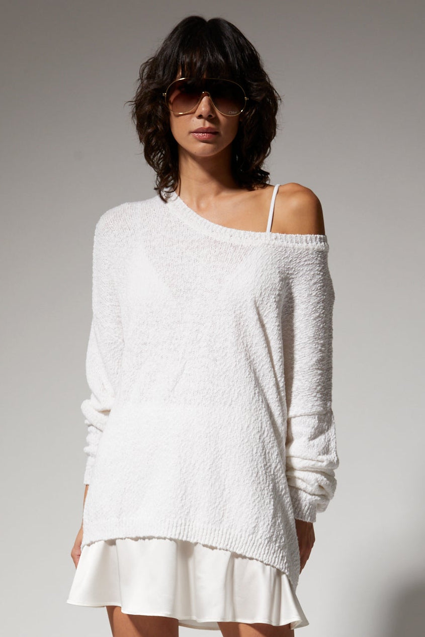 Jade Cotton Bouclé Sweater