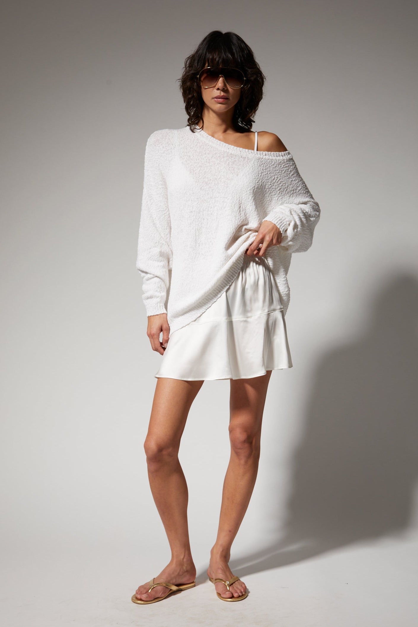 Mary Jane Silk Charmeuse Mini Skirt