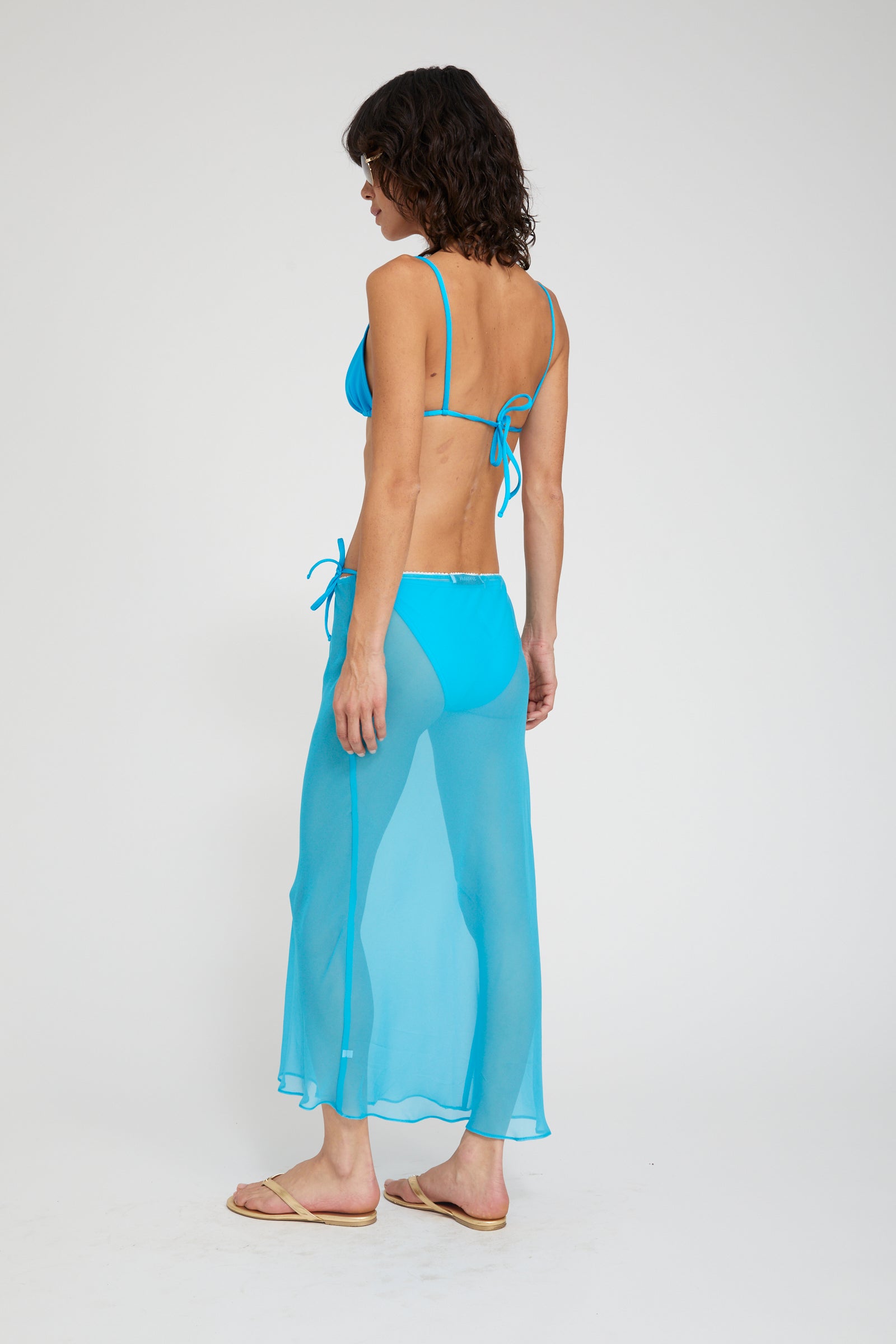 Lara Silk Chiffon Midi Skirt