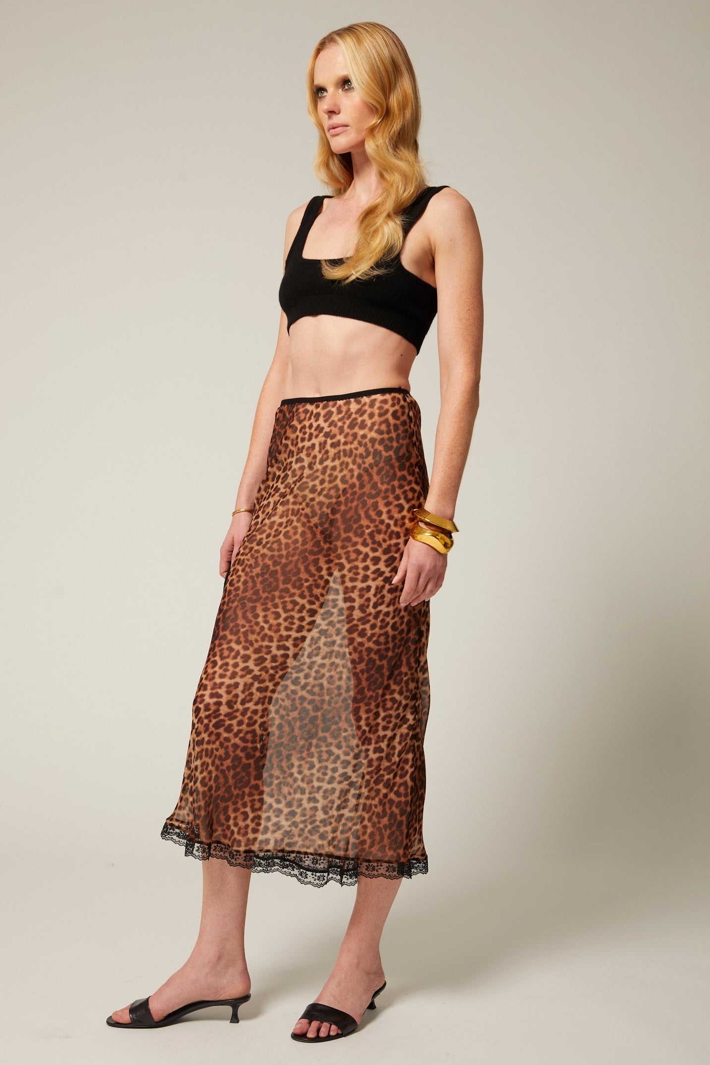 Amelie Silk Midi Skirt