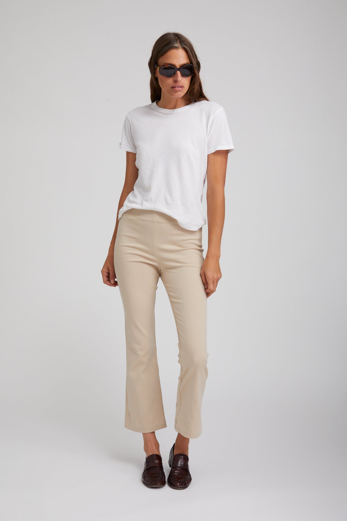 Twill Crop Flare