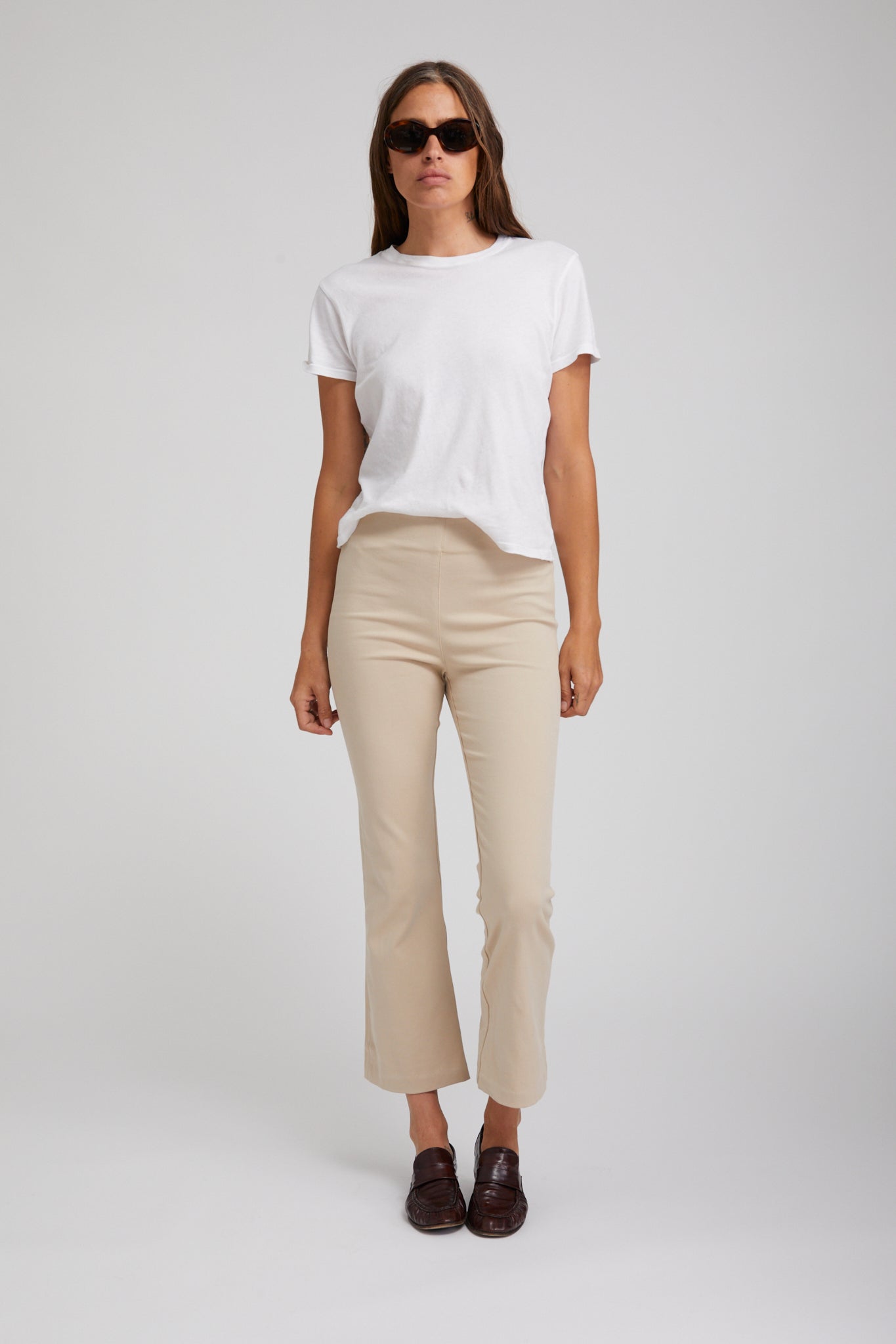 Twill Crop Flare