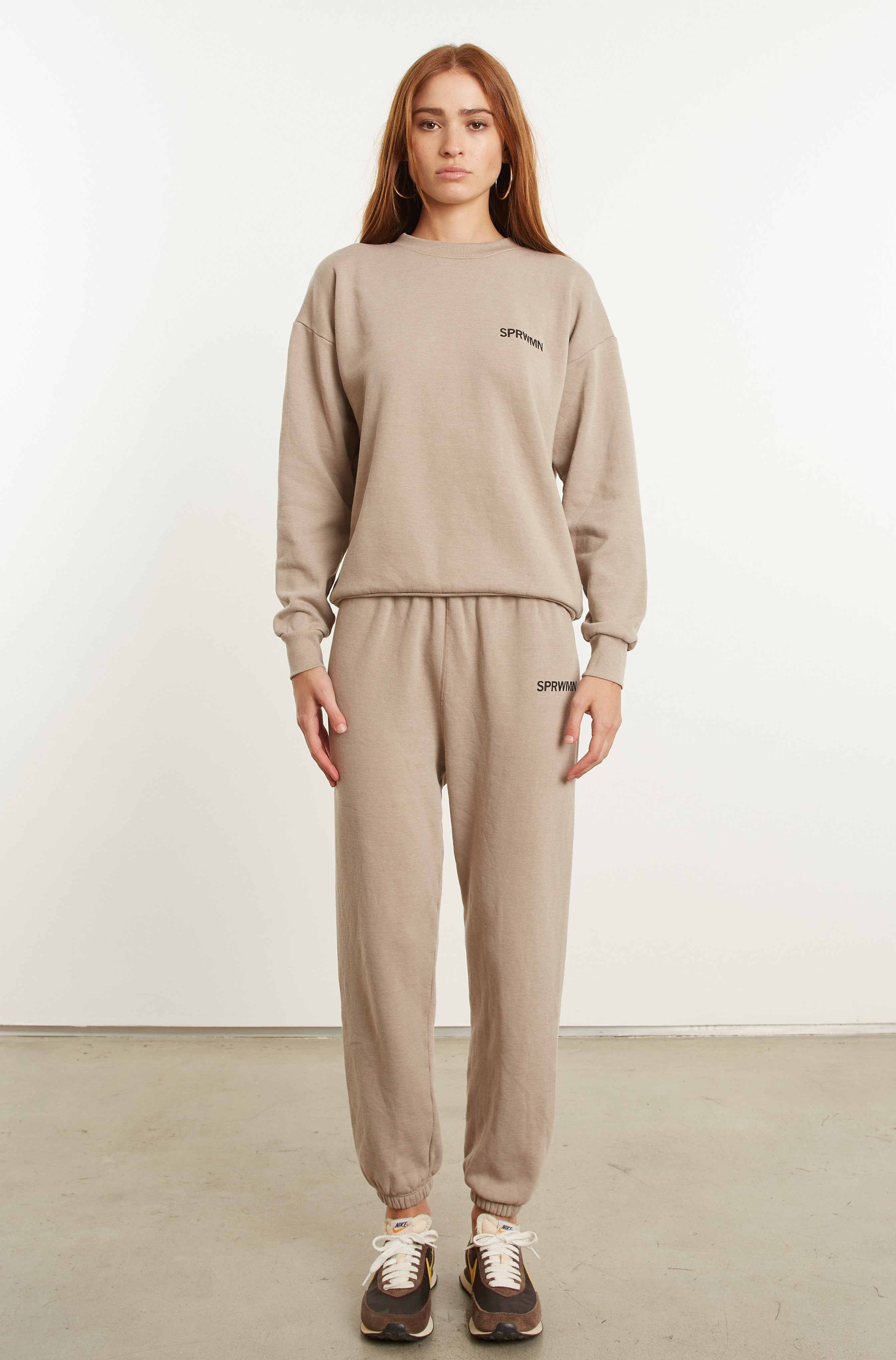 Light Khaki Logo Sweatshirt