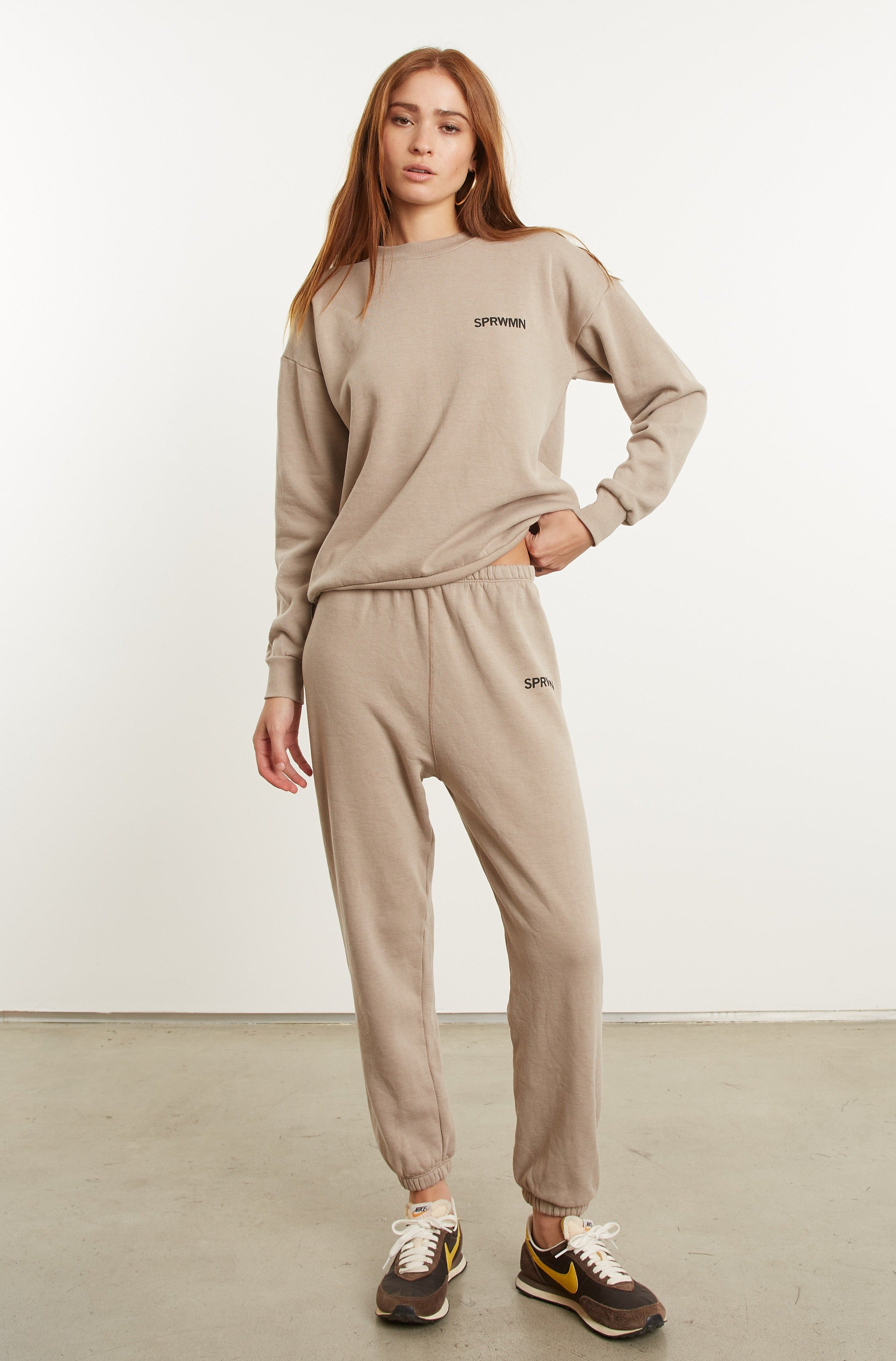 Light Khaki Logo Sweatshirt