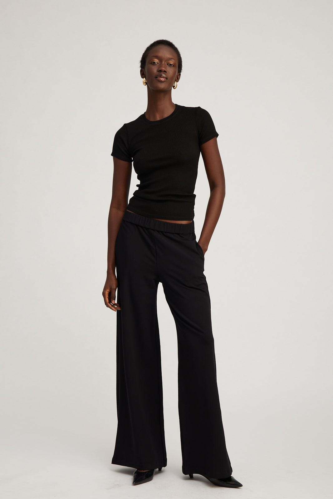 Black City Wide Leg Pants
