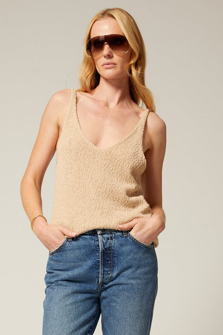 Camille Cotton Bouclé Tank