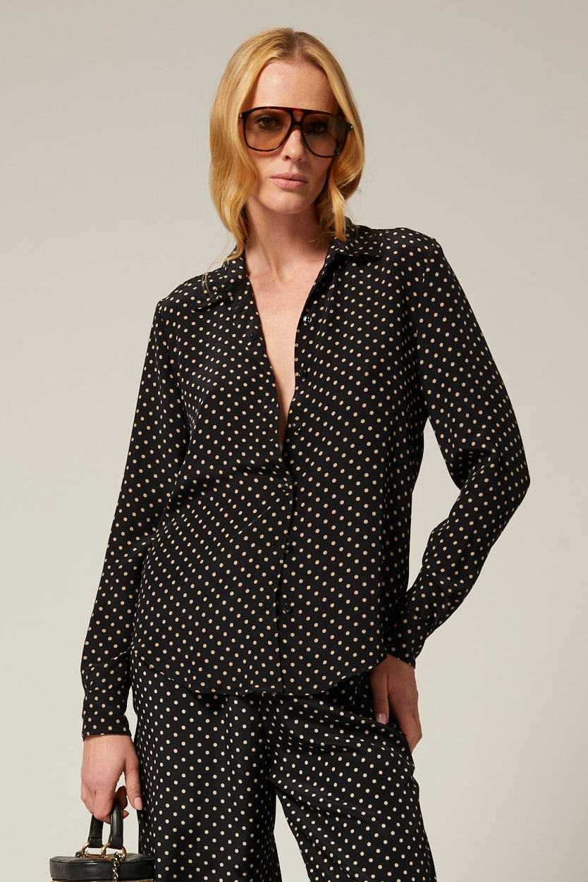Silk Fitted Button Down