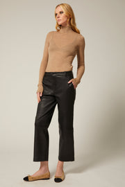 Camel Cashmere Mock Neck