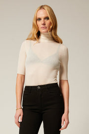 Chalk Cashmere Turtleneck