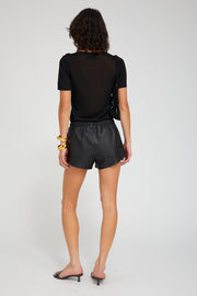 Leather Slip Shorts