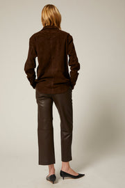 Cropped Leather Trousers