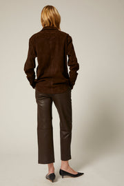 Suede Elise Button Down