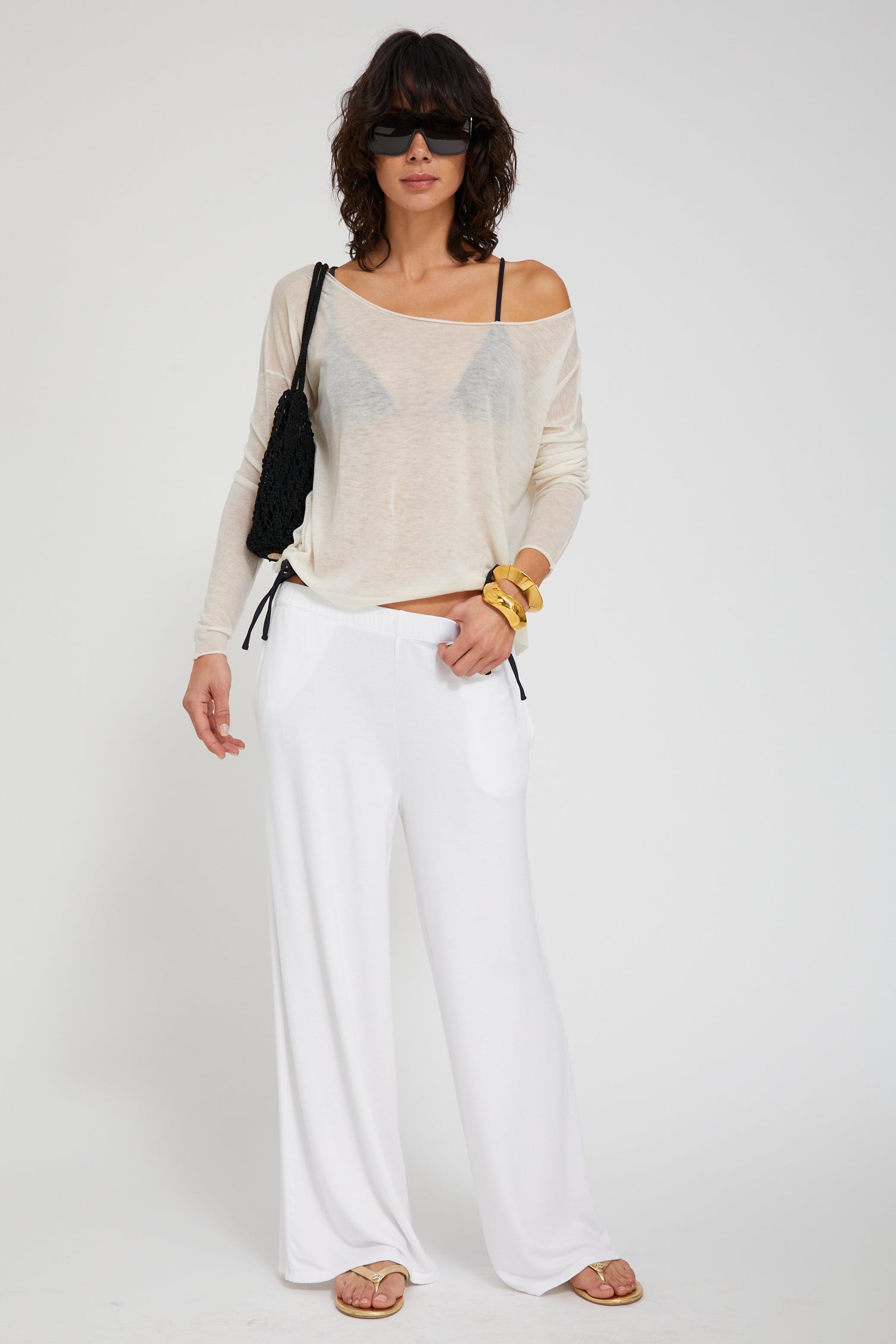Tissue Off Shoulder Sweater