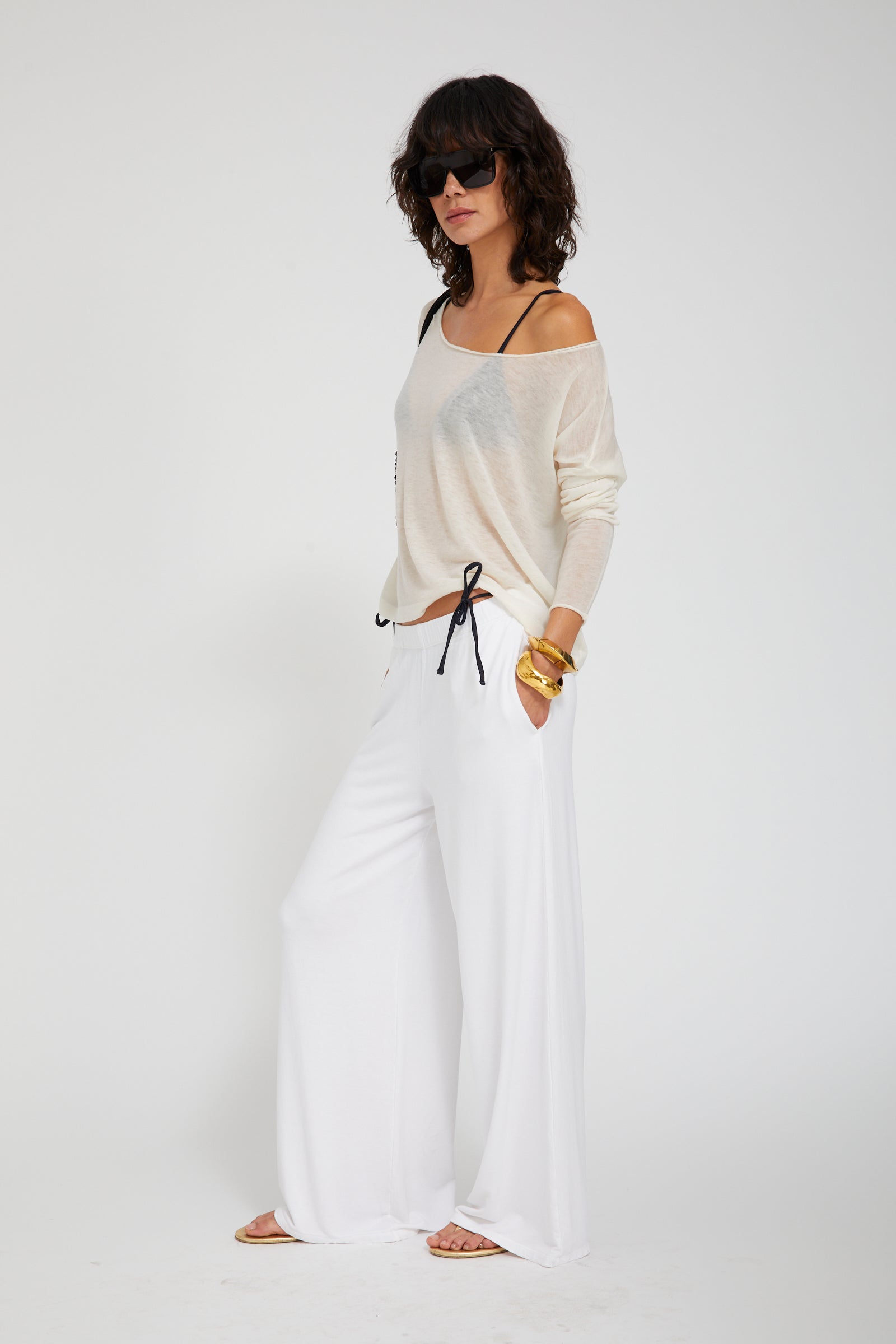 Tissue Off Shoulder Sweater