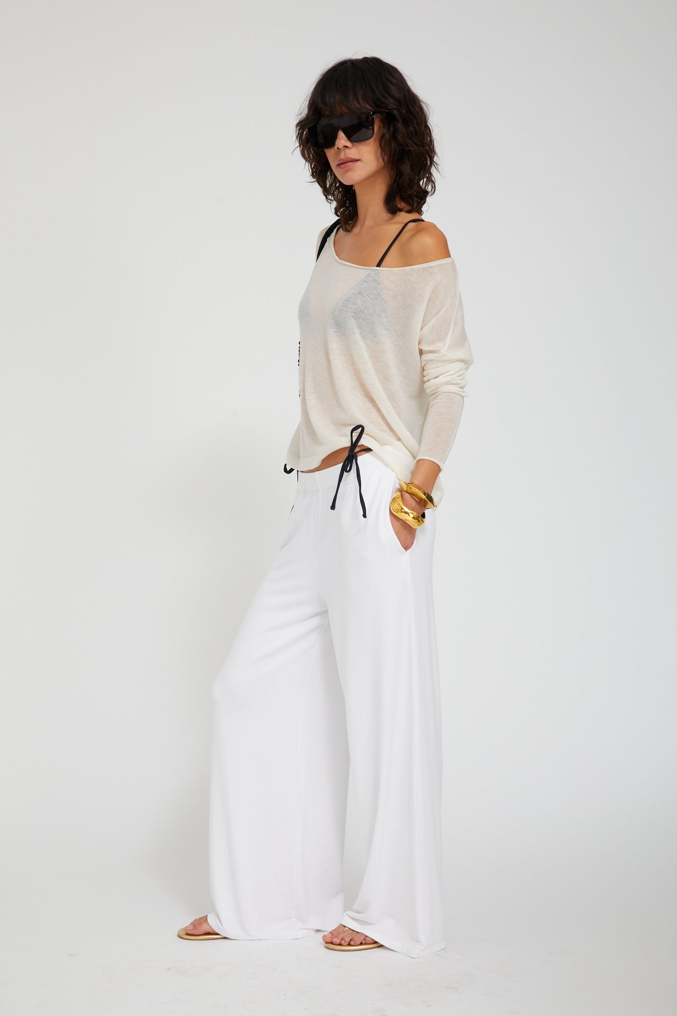 Tissue Off Shoulder Sweater