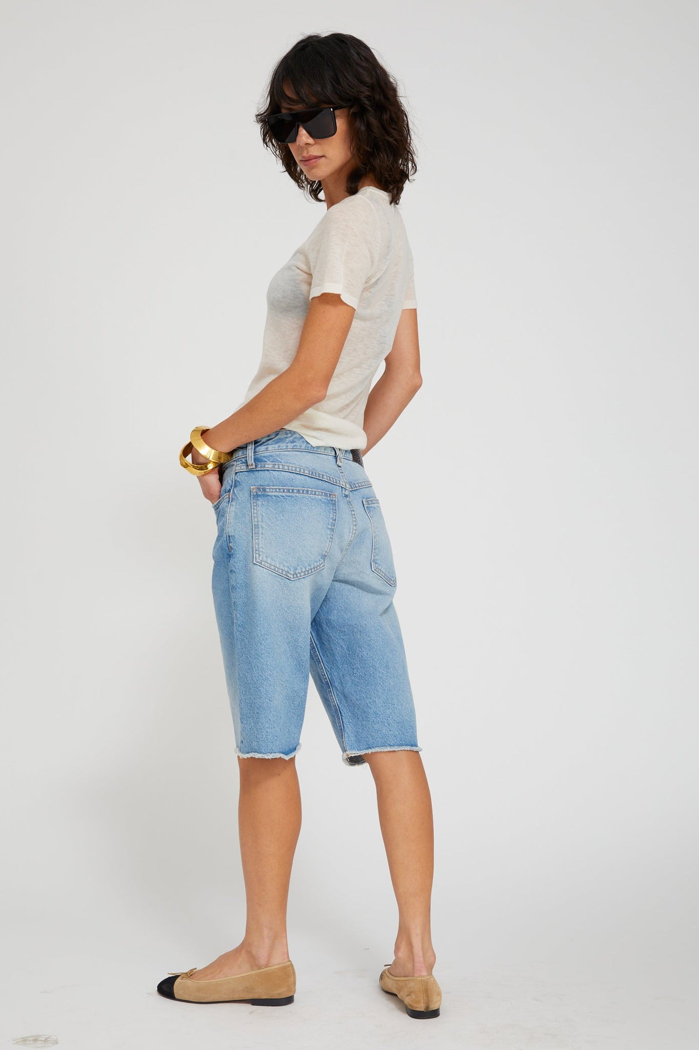 Denim Bermuda Shorts