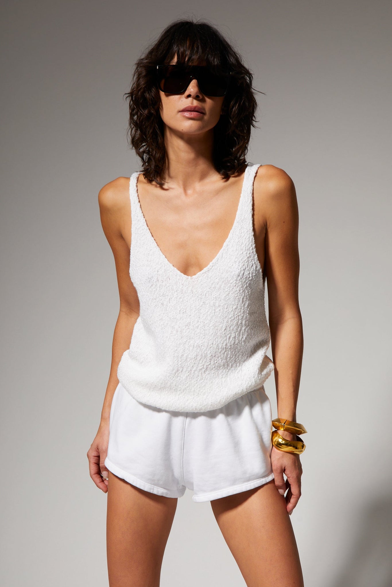 Camille Cotton Bouclé Tank