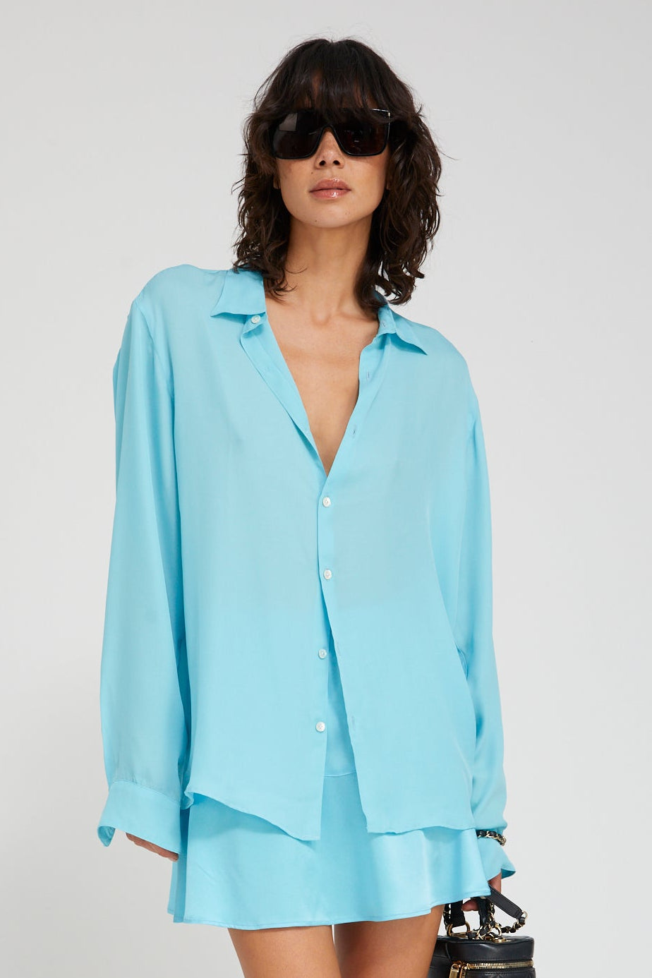 Mara Silk Button Down