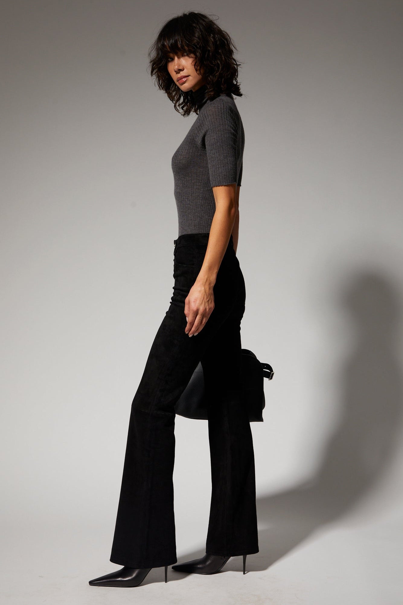 Charcoal Cashmere Turtleneck