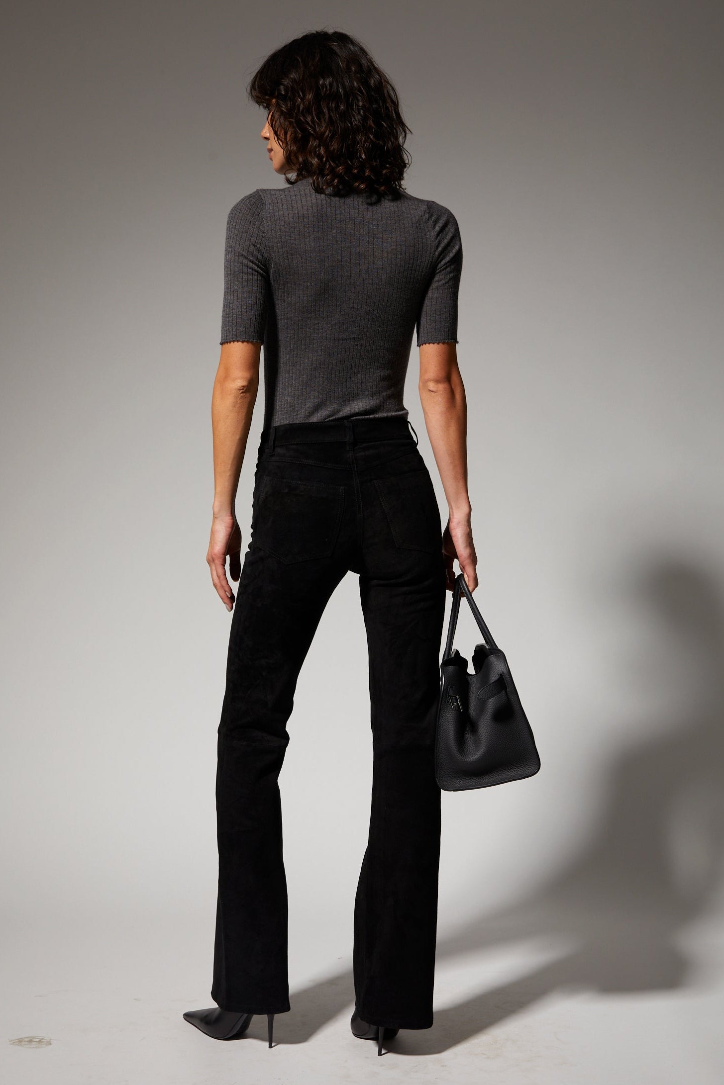 Charcoal Cashmere Turtleneck